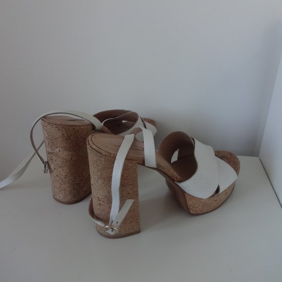 2 x 20 Aldo Rivalgo white leather and cork sandals - Picture 6 of 7